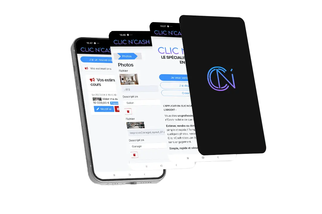 Clic n Cash : application sur smartphone